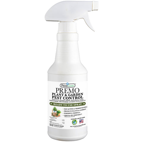 Plant and Garden Pest Control Spray - 32 oz - Plant Based All All Natural Non-Toxic - By Premo Guard