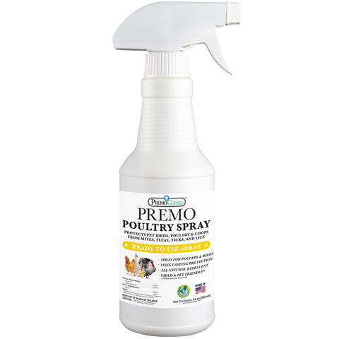 Poultry Spray 32 oz - Plant Based All Natural Non-Toxic - By Premo Guard