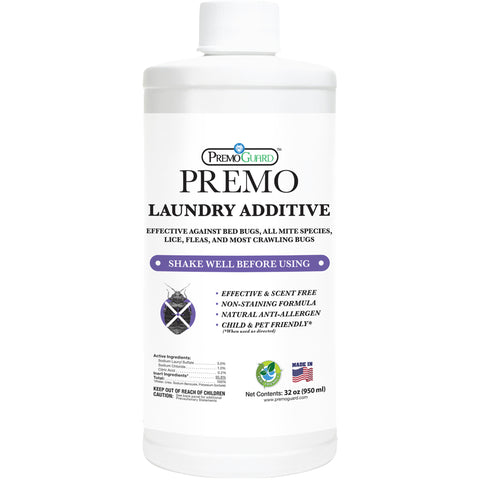 Bed Bug & Mite Killer Laundry Additive - 32 oz - All Natural Non Toxic - Premo Guard
