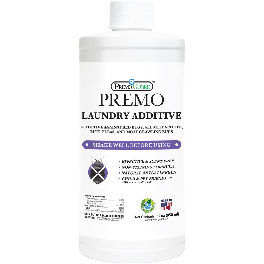 Bed Bug & Mite Killer Laundry Additive - 32 oz - All Natural Non Toxic - Premo Guard