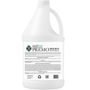 Premo Bed Bug, Mite Killer & Lice Killer Spray - 128 ounce - Natural Non Toxic - Safe - Eco-Friendly-listing-image-bottle-back-ingredients-effective-against-bed-bugs-bird-mites