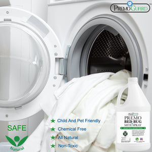 Premo Bed Bug, Mite Killer & Lice Killer Spray - 128 ounce - Natural Non Toxic - Safe - Eco-Friendly-listing-image-use-in-washing-machine